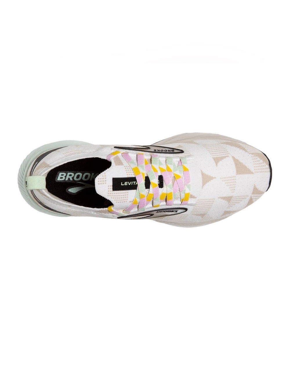 Brooks Levitate Stealthfit 6 White & Tan Running Shoe - Picture 3 of 6
